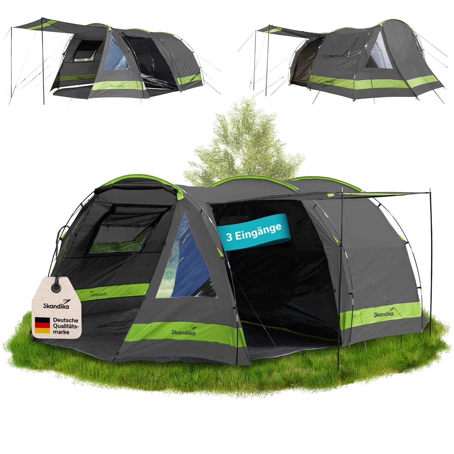 namiot-6-osobowy-z-przedsionkiem-474fsz-1.jpg Skandika Kambo 6 osobowy namiot tunelowy z dużym przedsionkiem, słup wody 3000 mm : Amazon.pl: Sport i turystyka - obrazek 1