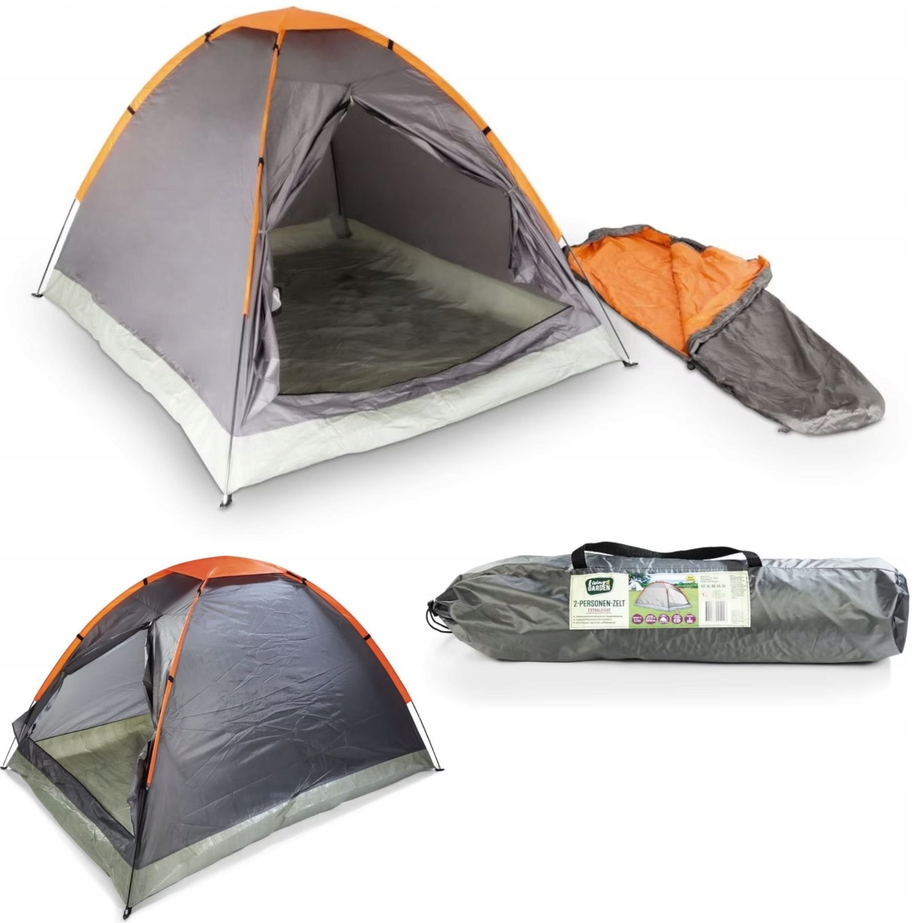 namiot-dwuosobowy-246khu-1.jpg Namiot turystyczny trekkingowy 2 osobowy lekki 210x150 2000 poliester IGLO - obrazek 1