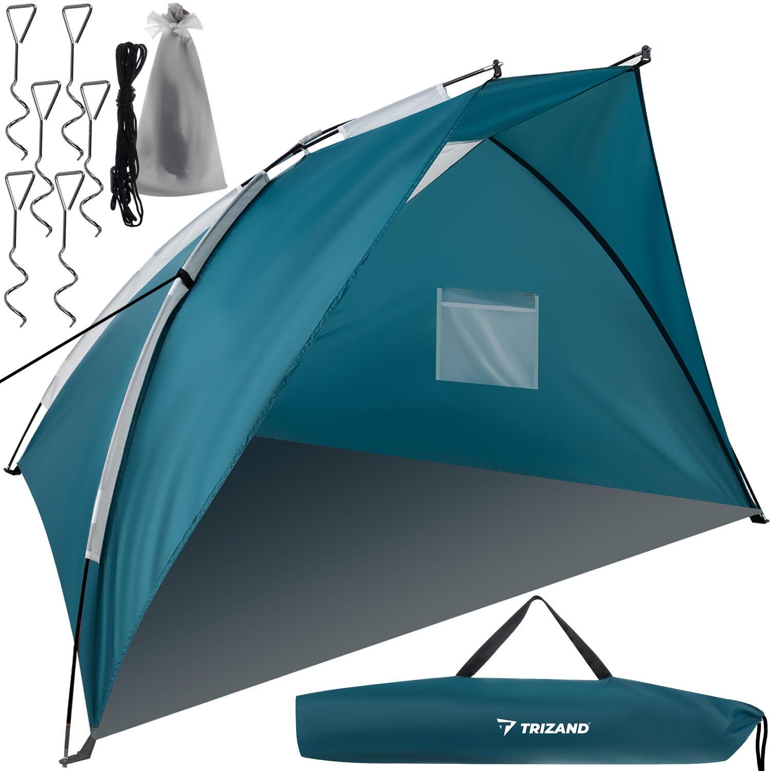 namiot-na-plazy-425xrp.jpg Namiot Plażowy Ogrodowy na Plażę Basen Ogród Duży Ochronny 220x120x120 XXL | Decathlon - obrazek 1