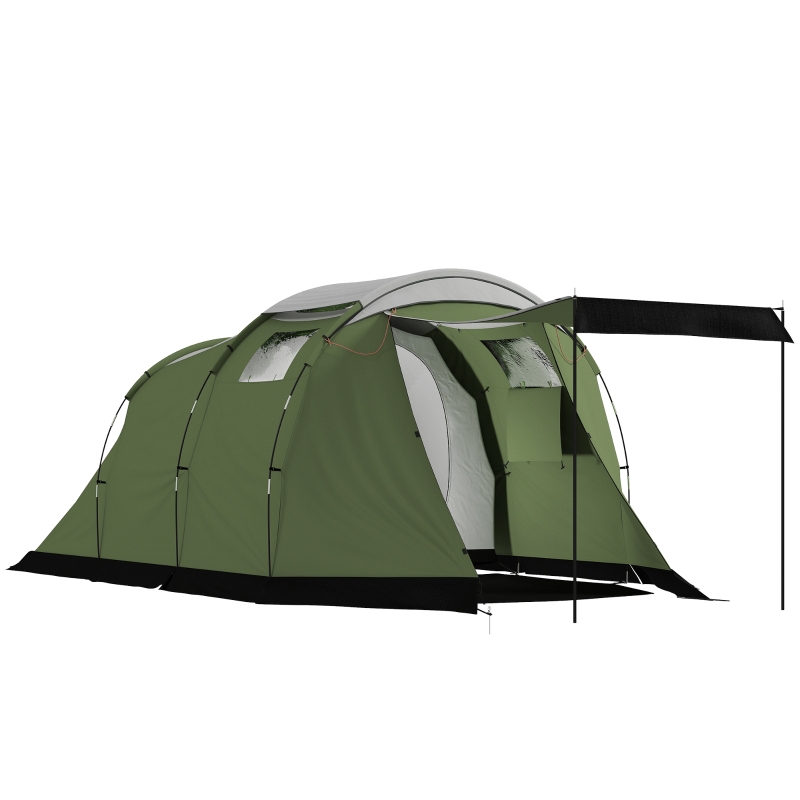 namiot-rodzinny-953jbp-1.jpg Outsunny Namiot kempingowy 3 4 os., stabilny, 3000 mm wodoodporny, namiot rodzinny z sypialnią i przedsionkiem, zielony | Aosom PL - obrazek 1
