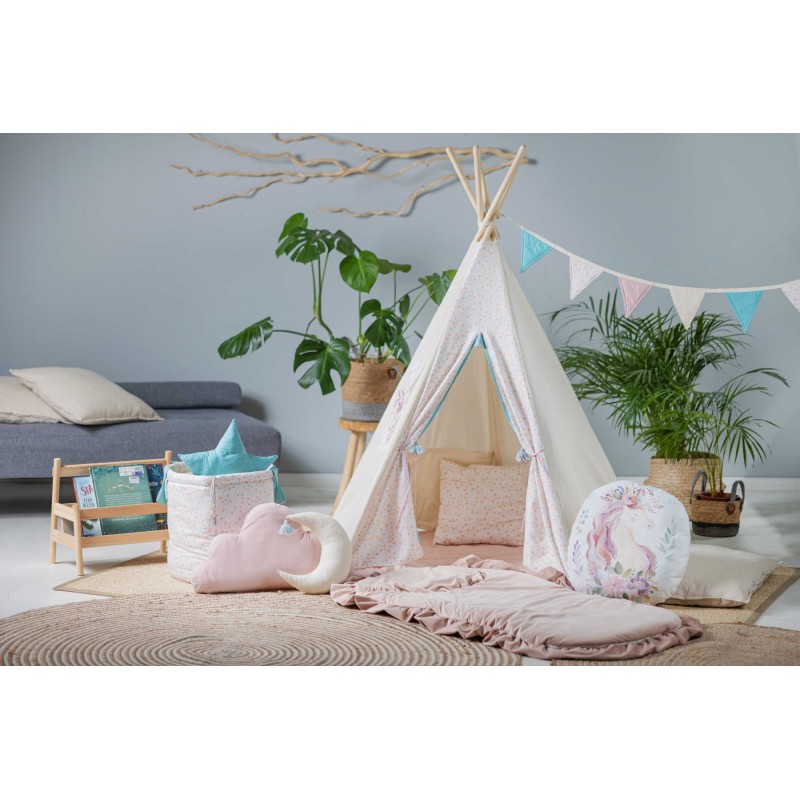 namiot-tipi-z-mata-i-poduszkami-028tvh.jpg Namiot Tipi Pudrowy kwiatuszek z matą i poduszkami - obrazek 1