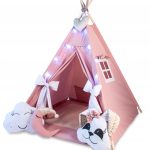 Namiot tipi Didibaby beżowy z matą, 3 poduszkami i girlandą, 5905054624200 • Cena • Opinie Allegro