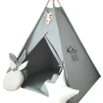 Tipi Namiot z matą 4x poduszki zielony