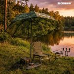 NAMIOT WĘDKARSKI OGRODOWY PLAŻOWY ZABUDOWANY Z PEŁNĄ OSŁONĄ 220CM + PARASOL