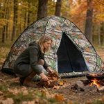 Namioty kempingowe w pełni automatyczny składany wiatroodporny baldachim namioty outdoorowe na kemping z wzorami kamuflażowymi, do wędkowania, ...