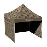Namiot stelażowy dla Wojska jasne camo 3x3 m nadruk na falbanie