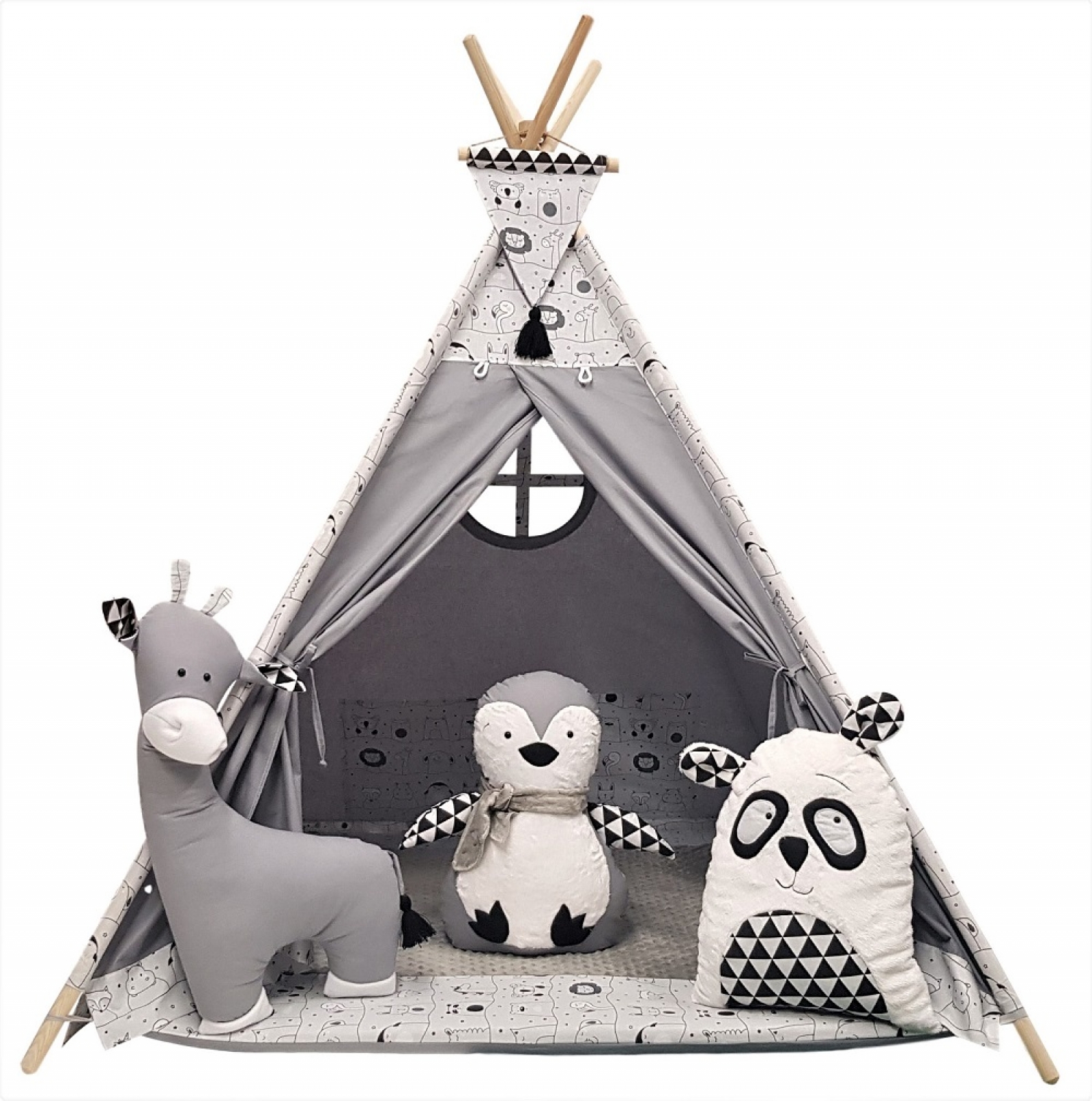 tipi-dla-dziecka-742jbs-1.jpg Namiot Tipi dla dzieci PODUSZKI ZWIERZAKI ZOO stabilizator Namioty dla dzieci Tipi | Namioty dla dzieci | Izabell - obrazek 1
